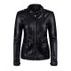 Black-98 Lady Formal Leather Outer Wear Lightweight