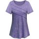 Purple Women Fashion Short Sleeve Clothes Sexy