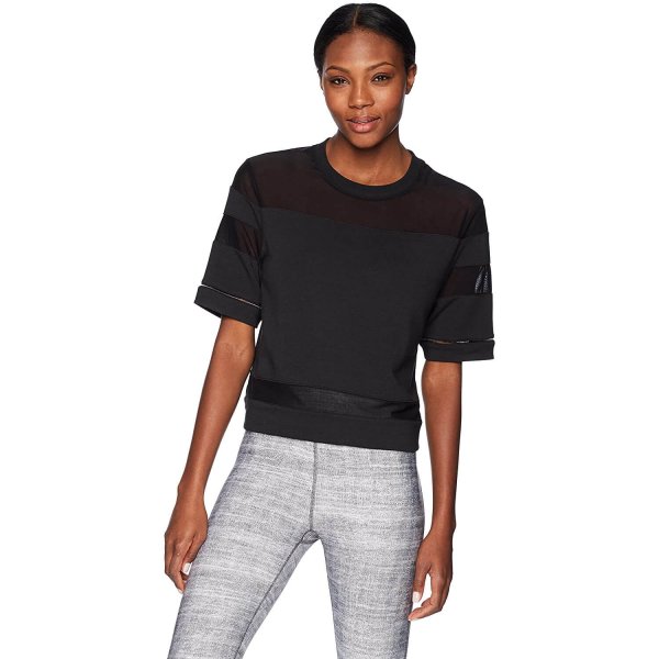 Black Female Comfortable Short Sleeve Top Lightweight