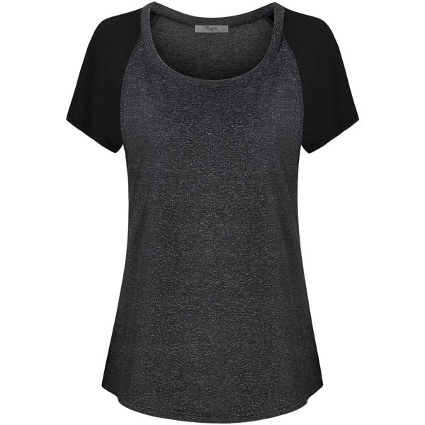 Dark Grey Women Casual Short Sleeve Wear Lightweight