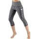 Capris714-spacedye Black Female Fashion Yoga Athletic Leggings Soft For Daily Sport