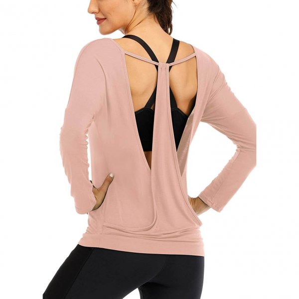 Apricot Women's Workout Long Sleeve Top For Workout