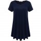 Navy Blue Lady Fashion Short Sleeve Wear For Workout