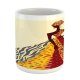 White Teal Creativity Mugs Unique Porcelain Fun Gift