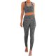 Z81-gray Female Fashion Yoga Coordinates Casual Sports Gym Yoga