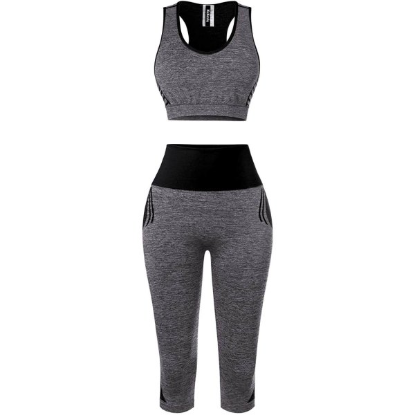 Black Female Formal Yoga Suit Workout Workout Activewear Sets