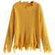 Round Neck-yellow Lady Elegant Sweaters Comfortable Suitable For Traveling